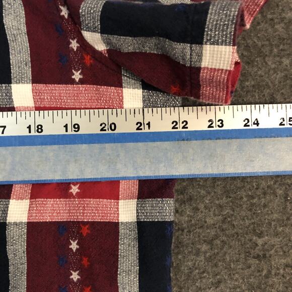 Lemon Grass 2Pcs Large Shirt w/Tank Plaid Short Sleeve Patriotic Patriot USA - Picture 8 of 11